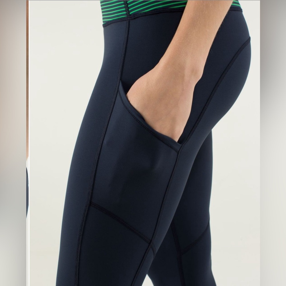 Lululemon Speed Tight *CozyInkwell / Hyper Stripe Green Bean size 6 MC1 - Picture 5 of 9